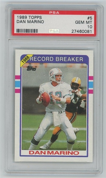 1989 Topps Dan Marino Record Breaker #5 PSA 10